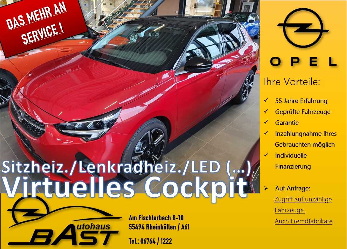 Opel Corsa-F Elegance Jahreswagen NEUES MODELL 101PS Zweifarbig Sitzheizung Lenkradheizung