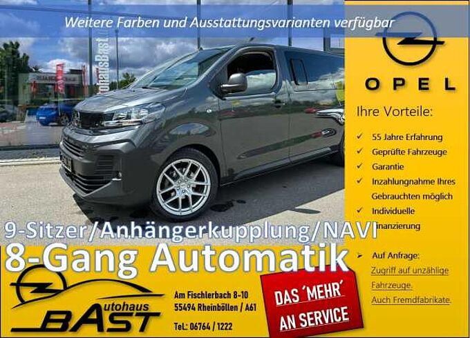 Opel Vivaro Life L/XL 2.0D AUTOMATIK AHK 9-SITZER Navi AppleCarPlay Android Auto