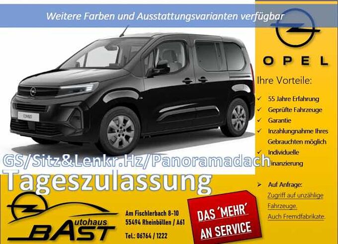 Opel Combo Life GS 1.5 D Sitzheizung Lenkradheizung AHK Navi Panorama KeyLess Kamera
