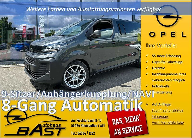 Opel Vivaro Life L/XL 2.0D AUTOMATIK AHK 9-SITZER Navi AppleCarPlay Android Auto
