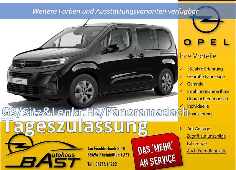Opel Combo Life GS 1.5 D Sitzheizung Lenkradheizung AHK Navi Panorama KeyLess Kamera